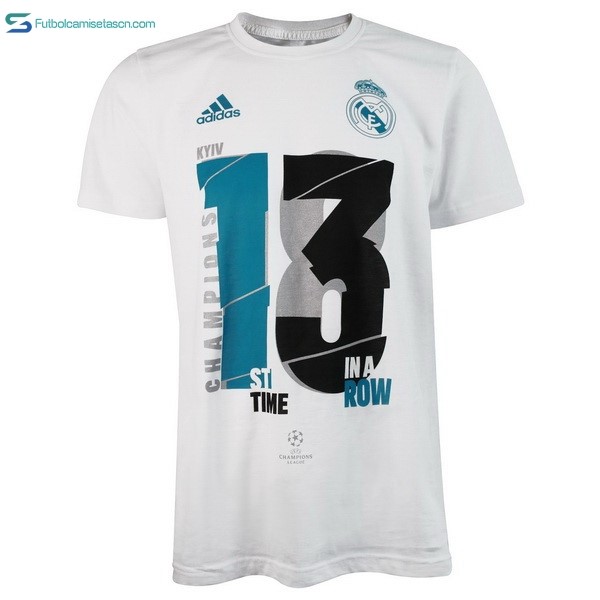 Camiseta Real Madrid Champions 13 2017/18 Blanco